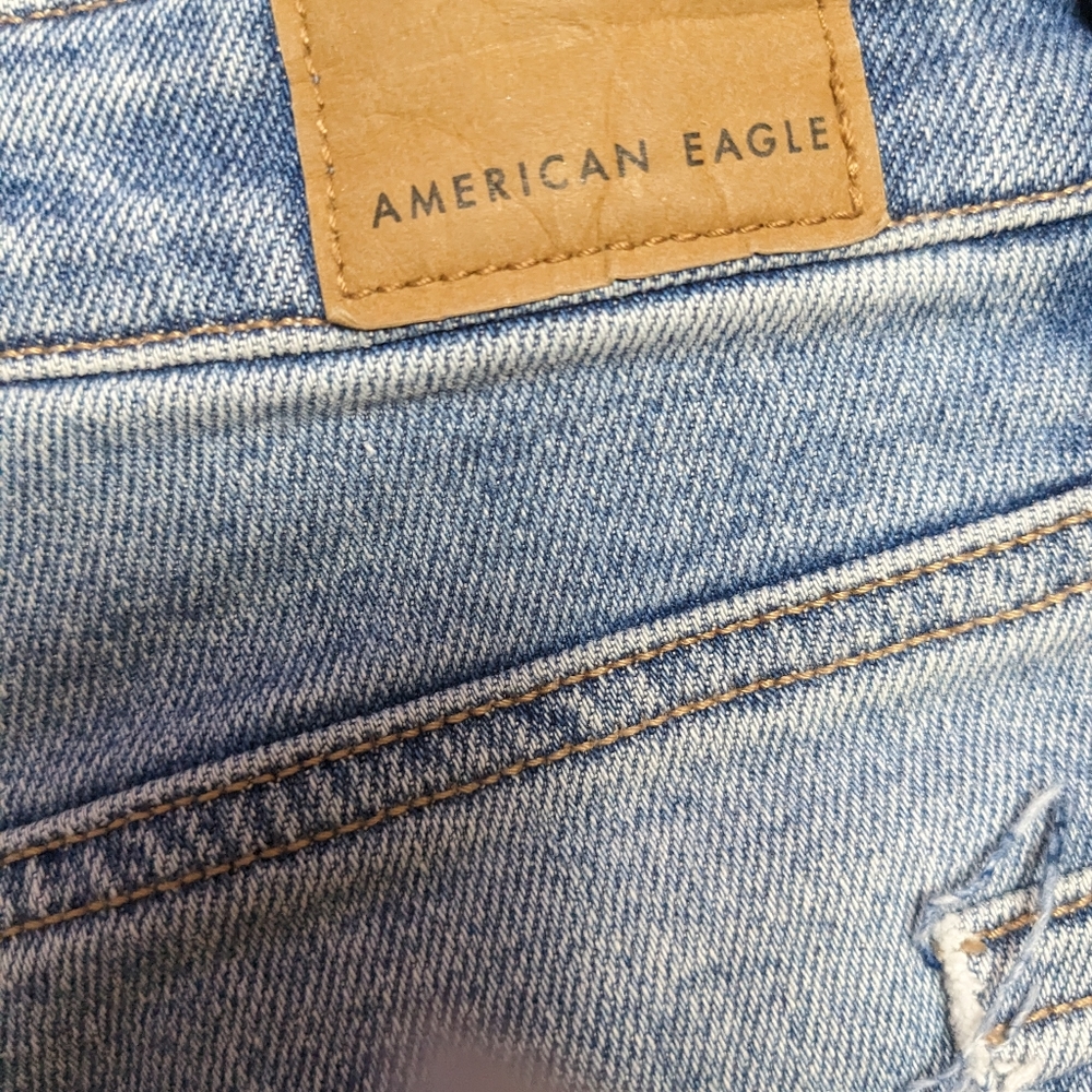 American eagle mom jeans destroyed with back of thigh slit - Picture 8 of 16